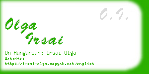 olga irsai business card